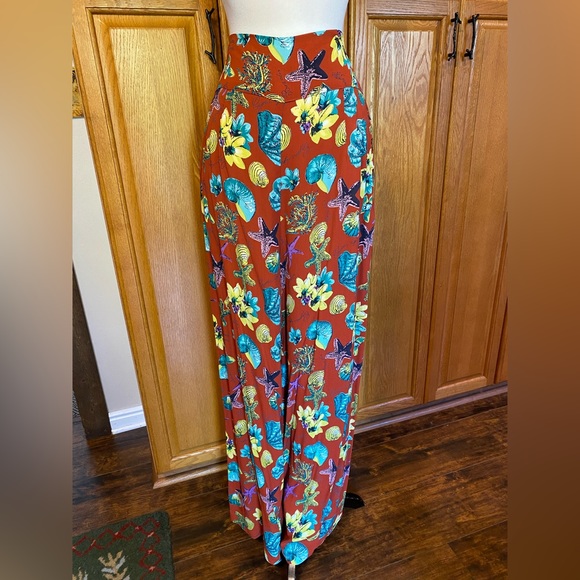 DORIS MAYDAY FOR LOCO LINDO HIGH WAIST PALAZZO PANTS RESORT SEA VACATION - Picture 3 of 9